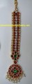 Imitation Temple Jewelry Nettichutti Tika with white stones