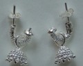 Small Silver coated Earrings